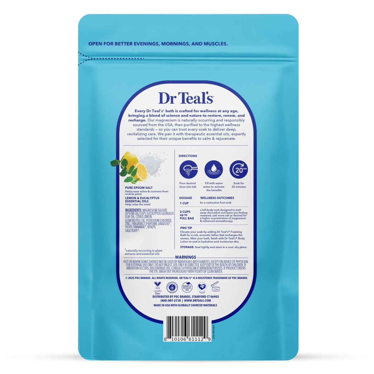 Dr Teal's Epsom Salt Restorative Minerals Soak packaging