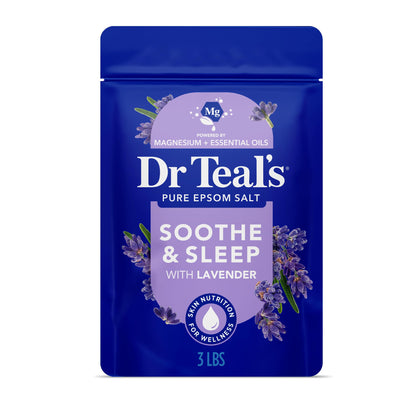 Dr Teal's Epsom Salt Soaking Solution Lavender 3lbs front view