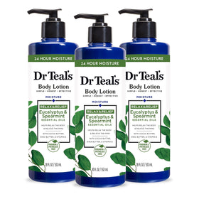 Dr Teal's Eucalyptus & Spearmint Body Lotion front view 18 fl oz