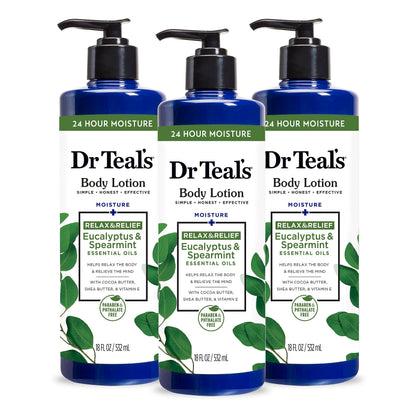 Dr Teal's Eucalyptus & Spearmint Body Lotion front view 18 fl oz