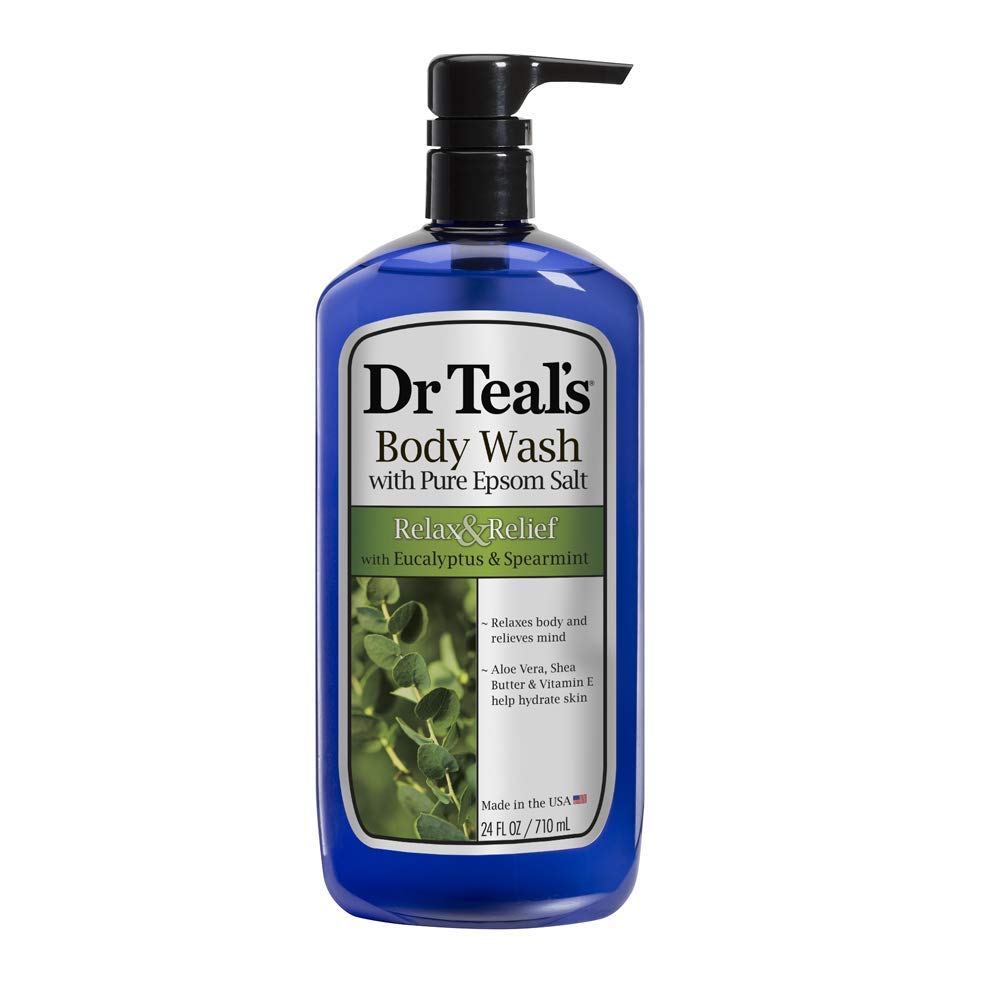 Dr Teal's Eucalyptus & Spearmint Body Wash Gift Set 3 bottles front view