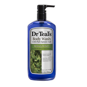 Dr Teal's Eucalyptus & Spearmint Body Wash Gift Set 3 bottles front view
