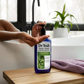 Dr Teal's Eucalyptus & Spearmint Body Wash packaging details