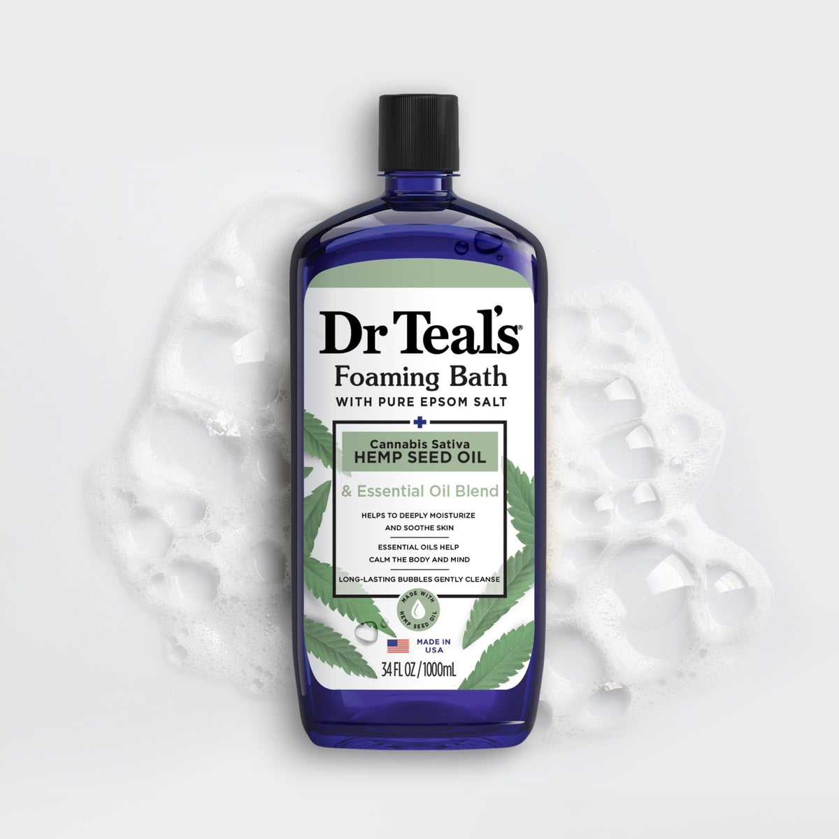 Dr Teal's Foaming Bath 34 fl oz with essential oils and Epsom salt