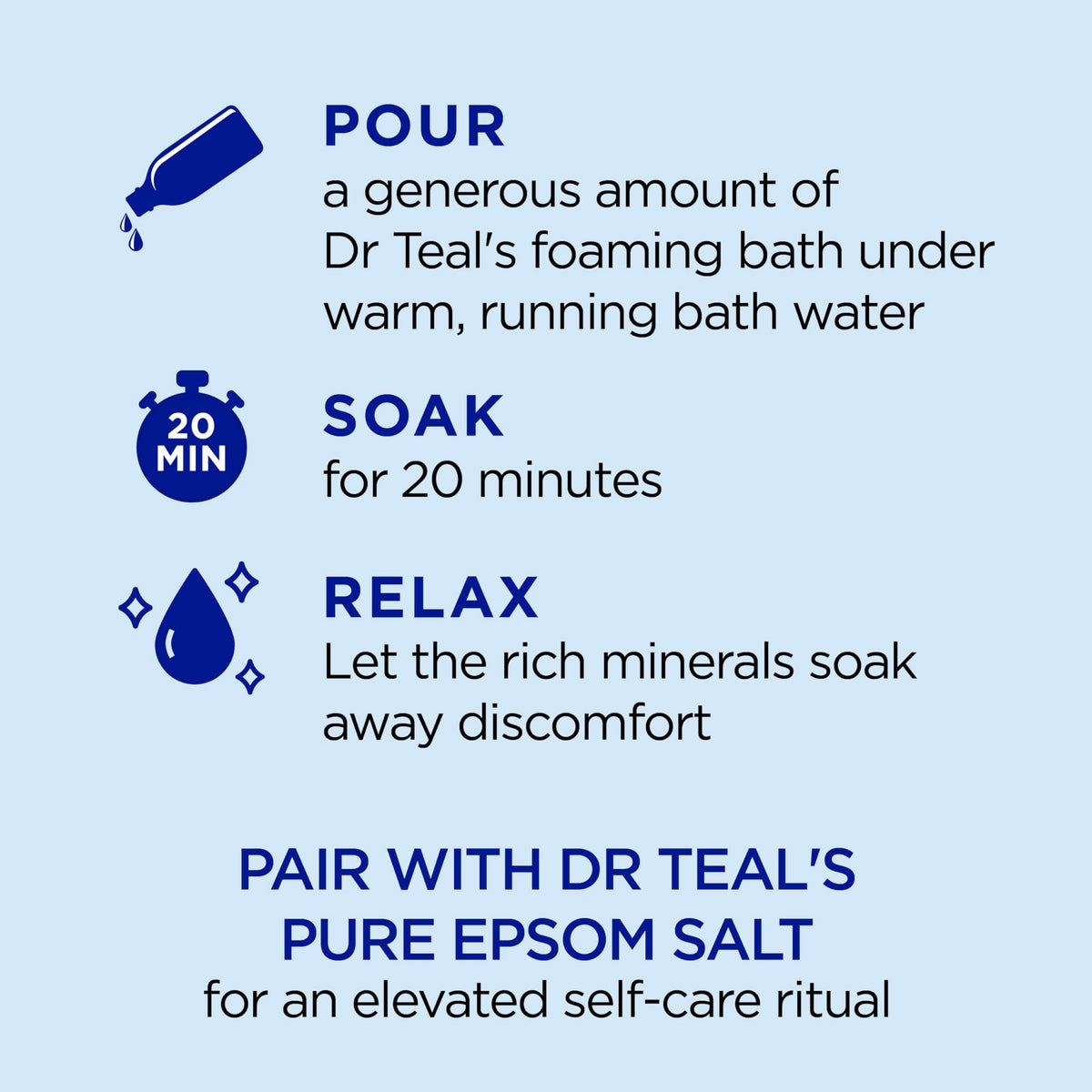 Dr Teal's Foaming Bath Lavender and Eucalyptus packaging