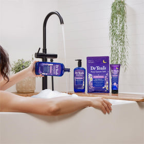 Dr Teal's Foaming Bath Sleep Blend relaxing bath scene