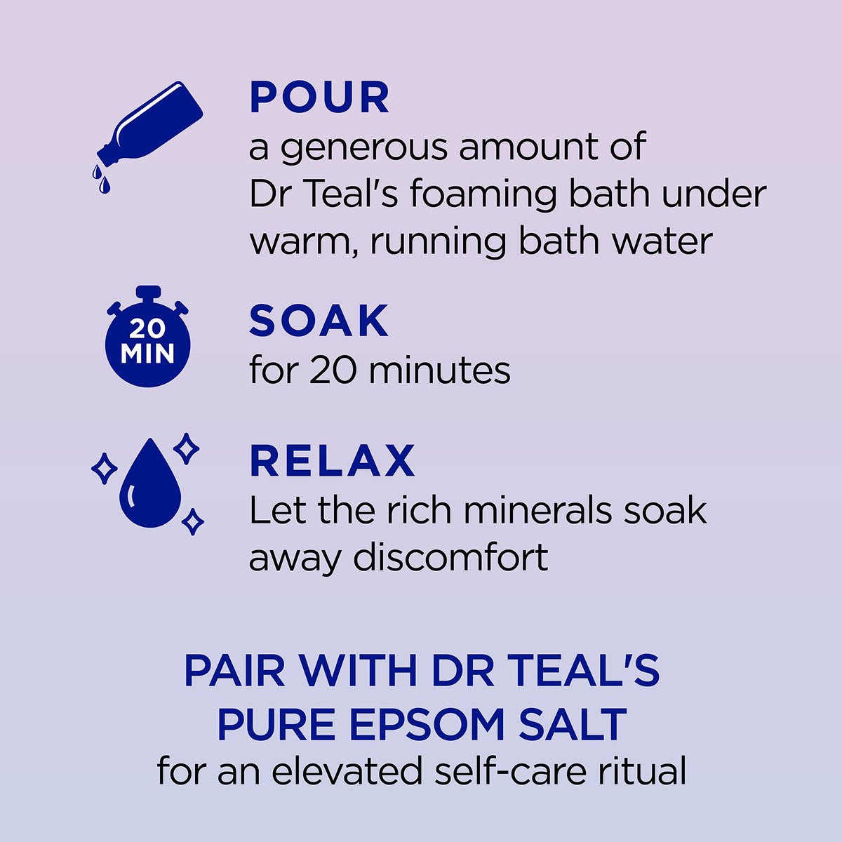 Dr Teal's Foaming Bath Sleep Blend with lavender and chamomile