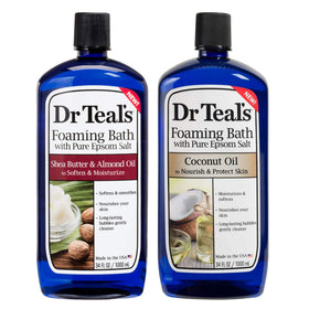 Dr Teal's Foaming Bath Variety Gift Set with Shea Butter and Coconut Oil bottles