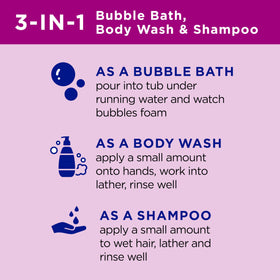 Dr Teal's Kids 3-in-1 Elderberry Bath in a bubble bath setting