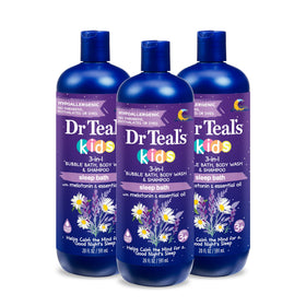 Dr Teal's Kids 3-in-1 Sleep Bubble Bath front view with lavender scent