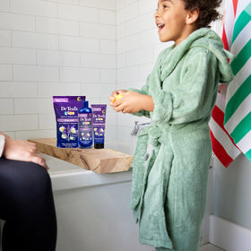 Dr Teal's Kids 3-in-1 Sleep Bubble Bath with bubbles and rubber duck