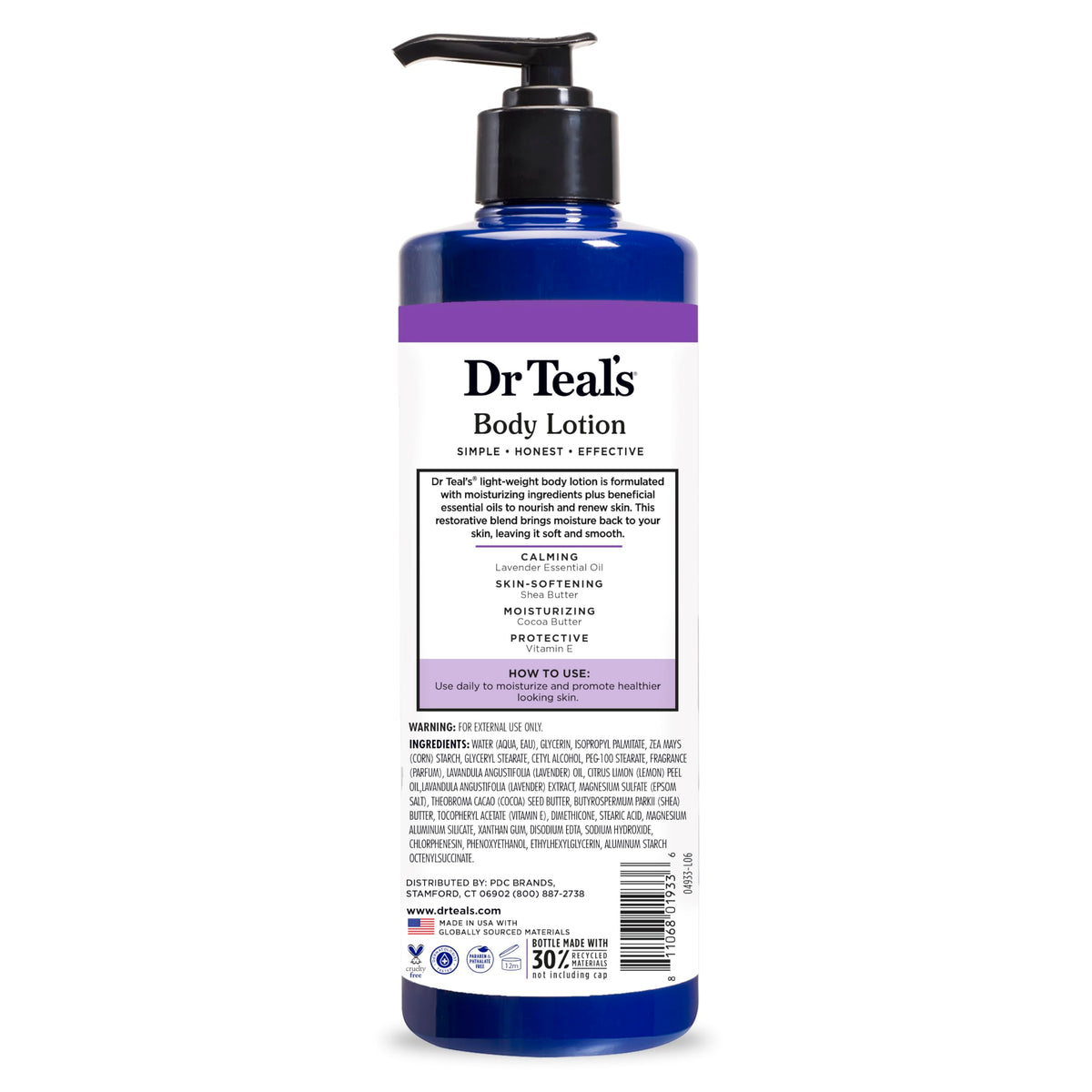 Dr Teal's Lavender Body Lotion with a calming backdrop