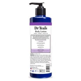 Dr Teal's Lavender Body Lotion with a calming backdrop