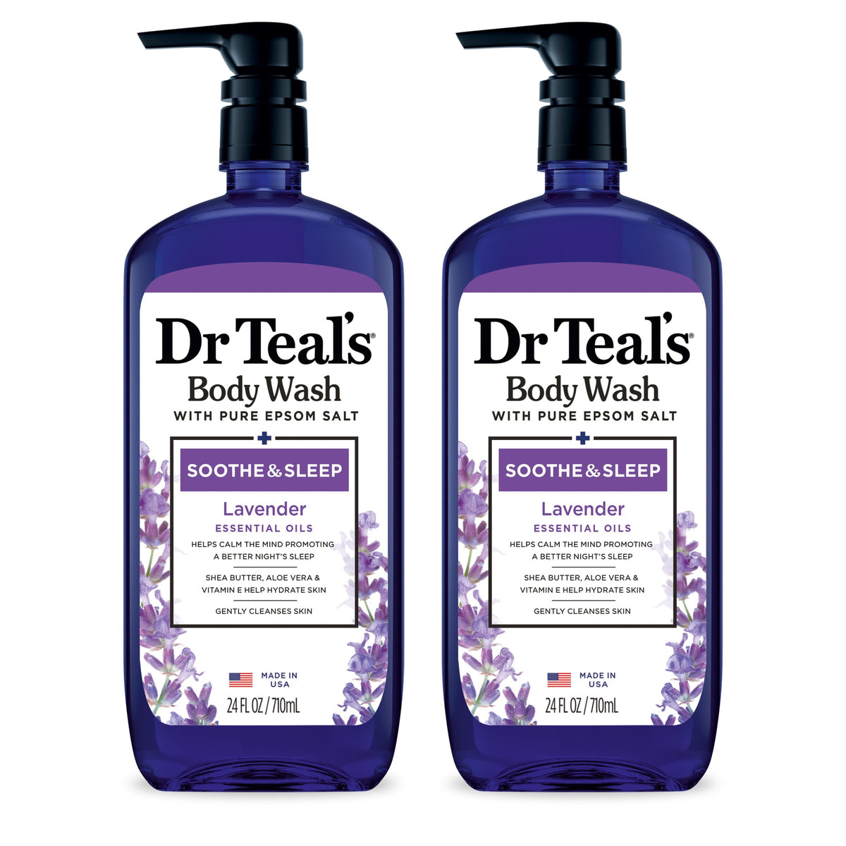 Dr Teal's Lavender Body Wash 24 fl oz front view