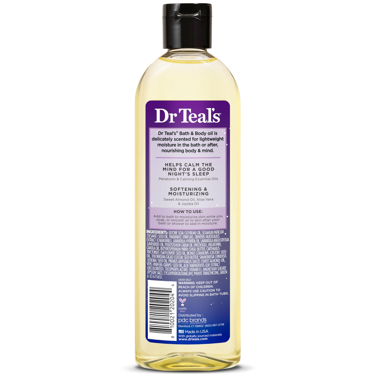 Dr Teal's Moisturizing Bath & Body Oil with relaxing spa elements
