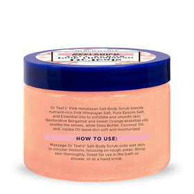 Dr Teal's Pink Himalayan Salt Body Scrub in use during a shower