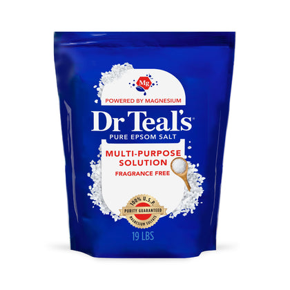 Dr Teal's Pure Epsom Salt 19 lbs bulk size front view