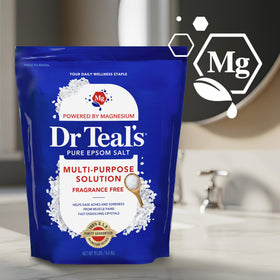 Dr Teal's Pure Epsom Salt with gardening tools