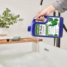 Dr Teal's Relax & Relief Foaming Bath in a relaxing bathroom setting
