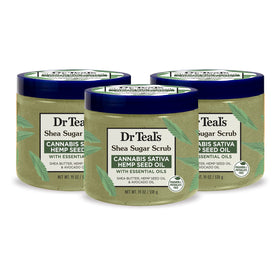 Dr Teal's Shea Sugar Body Scrub front view with 19 oz label