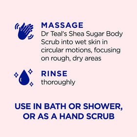 Dr Teal's Shea Sugar Body Scrub Rose texture close-up