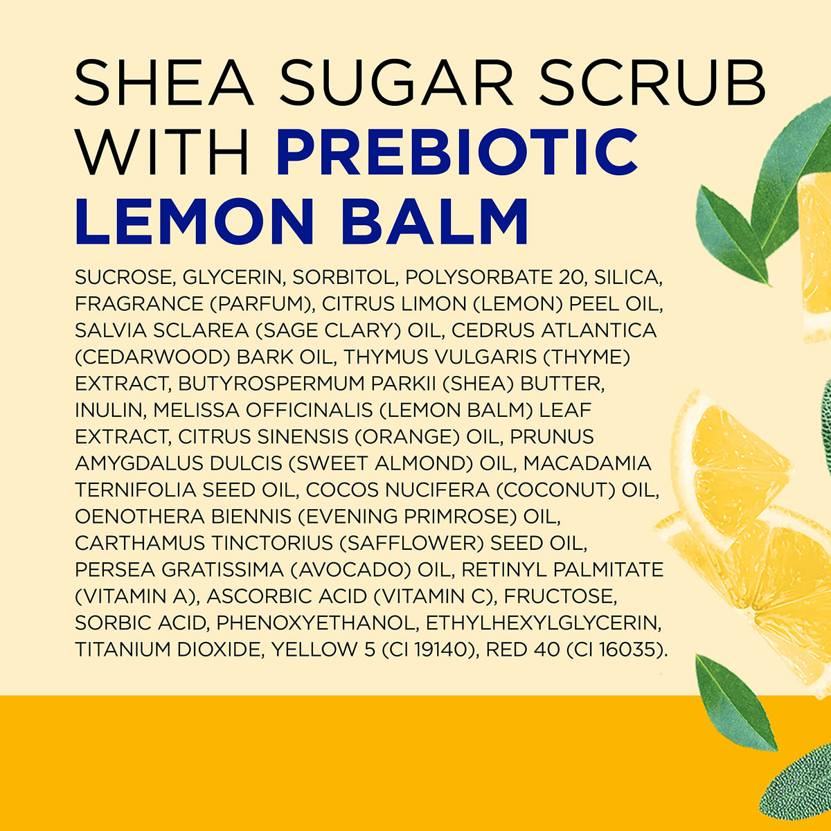 Dr Teal's Shea Sugar Scrub ingredients list