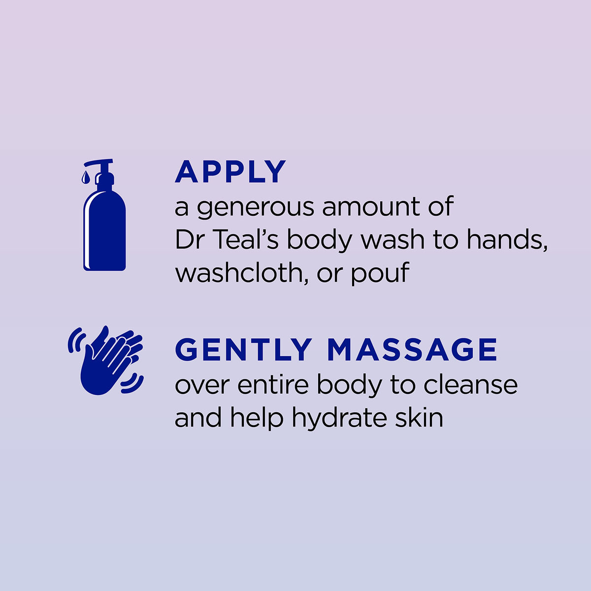 Dr Teal's Sleep Body Wash with ingredients displayed