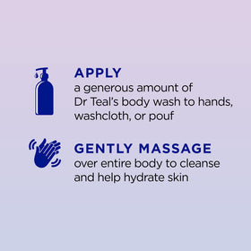Dr Teal's Sleep Body Wash with ingredients displayed