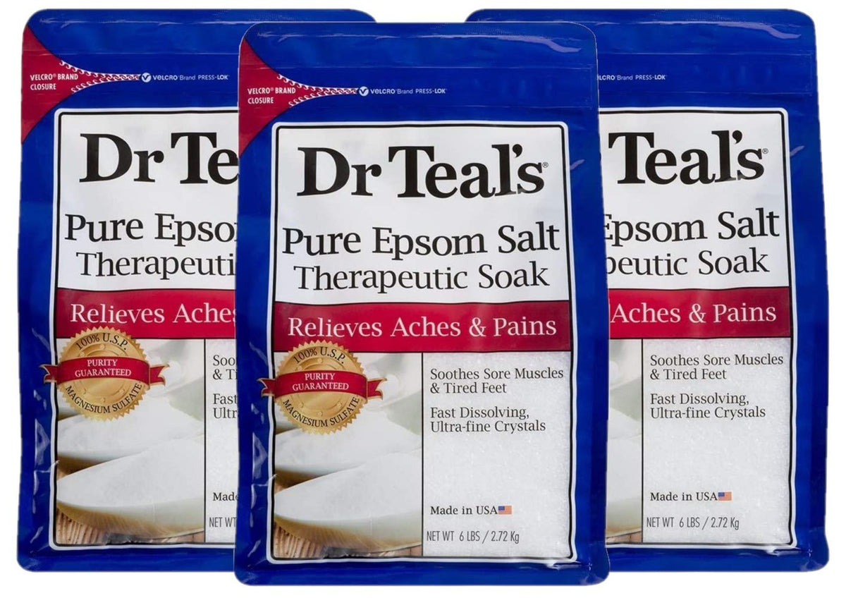 Dr Teal's Therapeutic Soak Gift Set front view with three bags