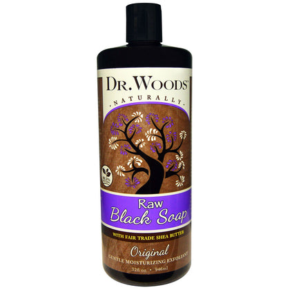 Dr. Woods Shea Vision Pure Black Soap 32oz front view