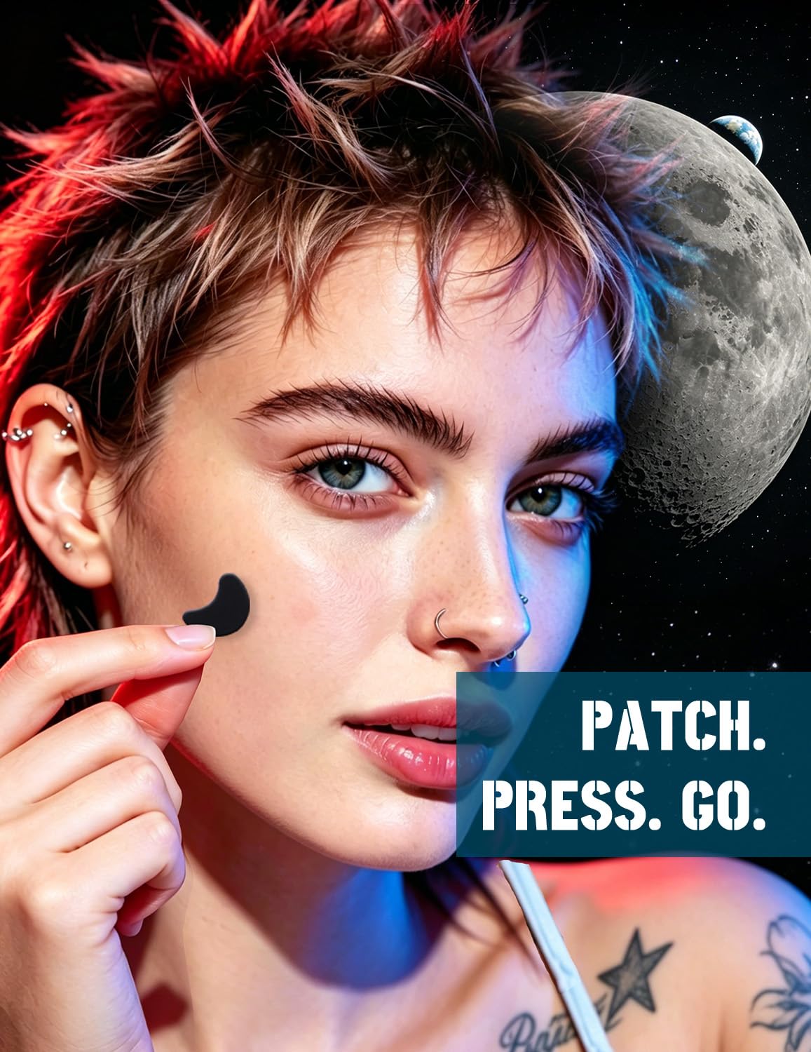 Dr. Zitacne Black Pimple Patches showing different sizes and shapes