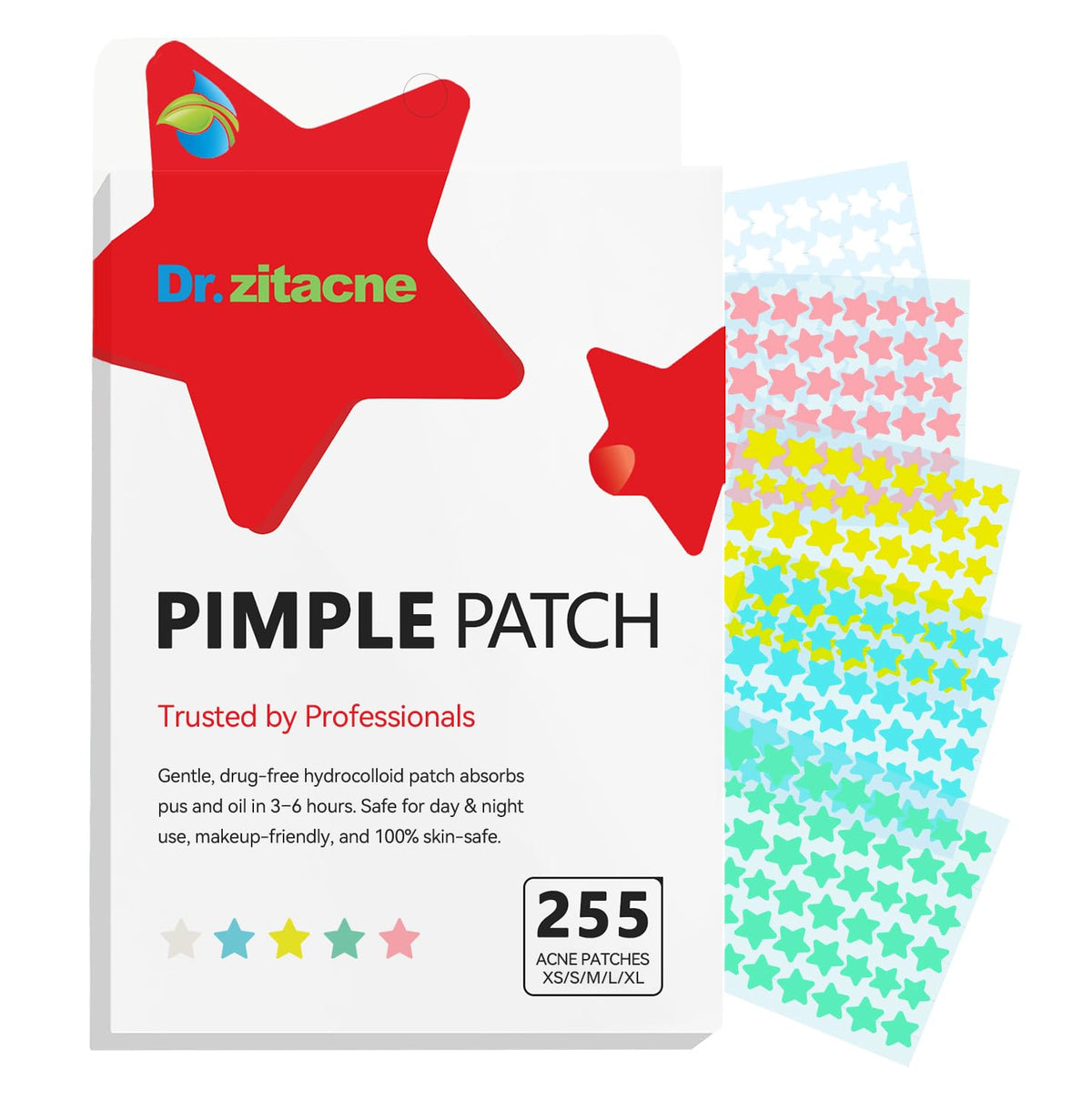 Dr. Zitacne Pimple Patches 255 count assorted colours and sizes