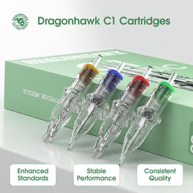 Dragonhawk Tattoo Needles 20PCS round liner cartridges side view