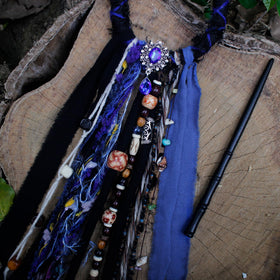 Dreadlock hair ties in various angles showcasing craftsmanship