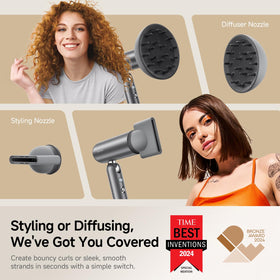 Dreame Pocket Pro Hair Dryer with magnetic nozzle for curls