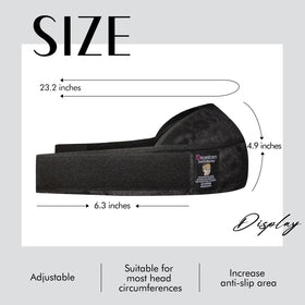 Dreamlover Wig Grip Headband black with logo facing outward