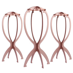 Dreamlover Wig Stand 3 Pack in Rose Gold, front view