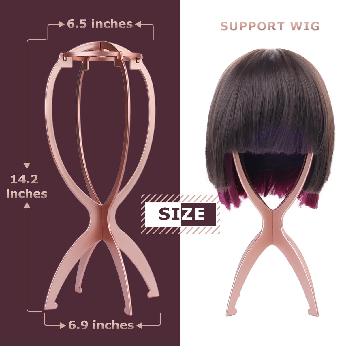 Dreamlover Wig Stand collapsed for easy storage