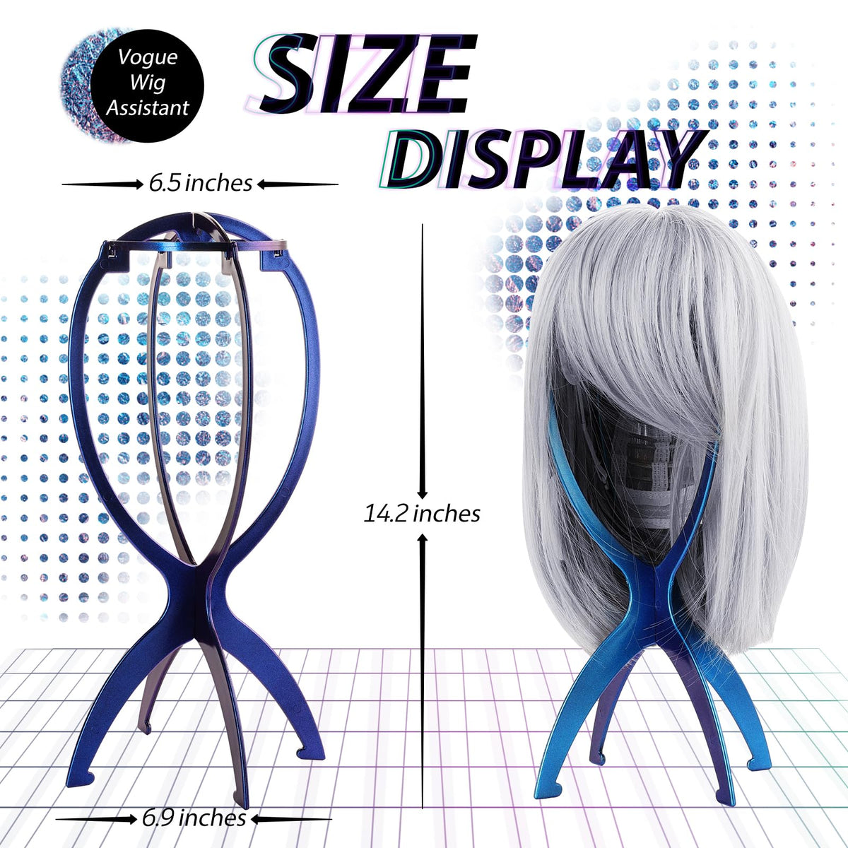 Dreamlover Wig Stand collapsible design in green