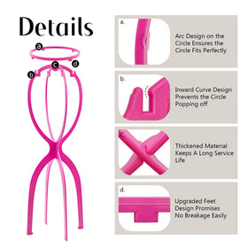 Dreamlover Wig Stand in use with cosplay masks