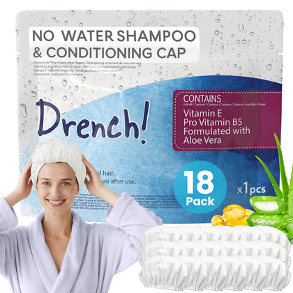 Drench! Medical No Water Hair Washing Cap pack of 18 front view