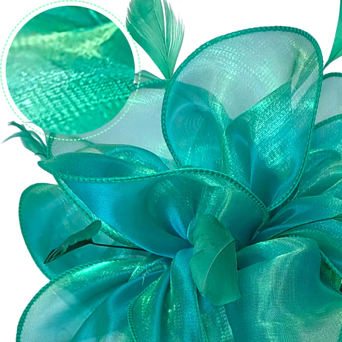 DRESHOW Fascinator Hat side view showing the headband and clip