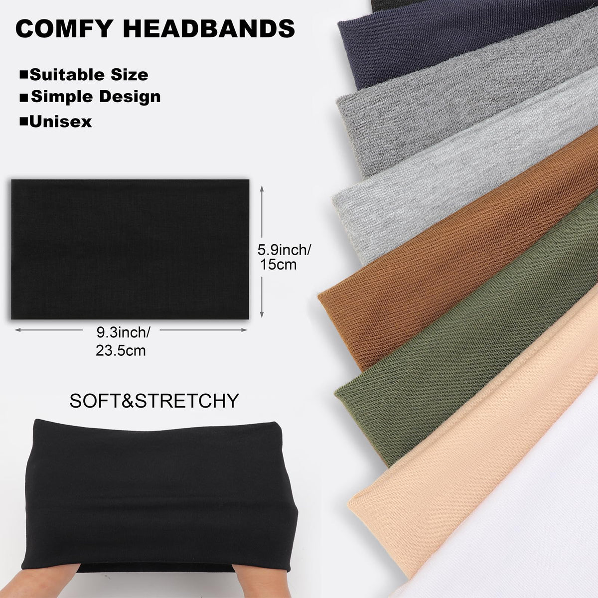 DRESHOW headband packaging with four colours visible