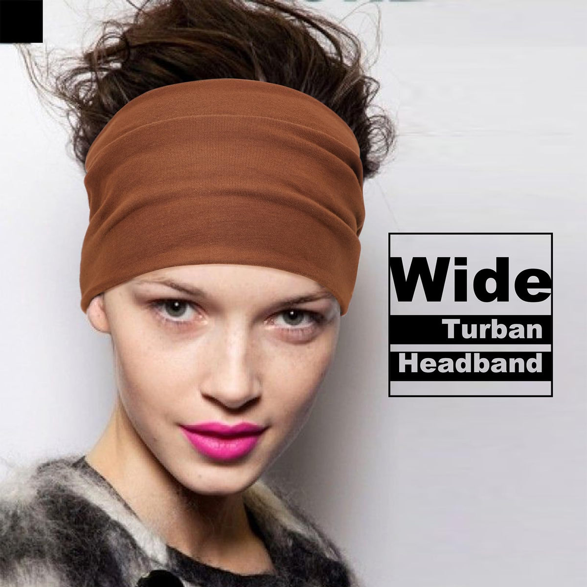 DRESHOW headband worn by a woman during yoga