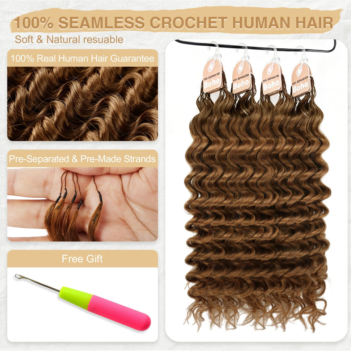 DRESSMAKER 14-inch crochet hair in light auburn colour