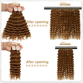DRESSMAKER crochet hair extensions styled in a braid