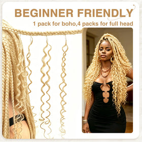 DRESSMAKER crochet hair styled in a boho braid