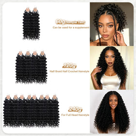 DRESSMAKER Human Crochet Hair 14 Inch Deep Wave colour variety