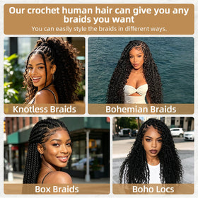 DRESSMAKER Human Crochet Hair 14 Inch Deep Wave installation process