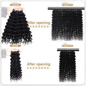 DRESSMAKER Human Crochet Hair 18 Inch Deep Wave on model